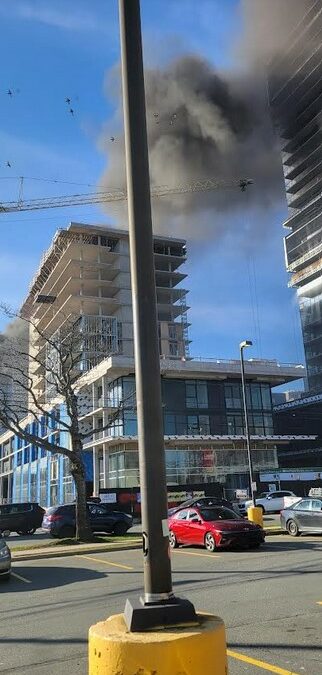 Under Construction Apartment Building At Richmond Yards Was On Fire – Firefighters Quickly Put Out Blaze