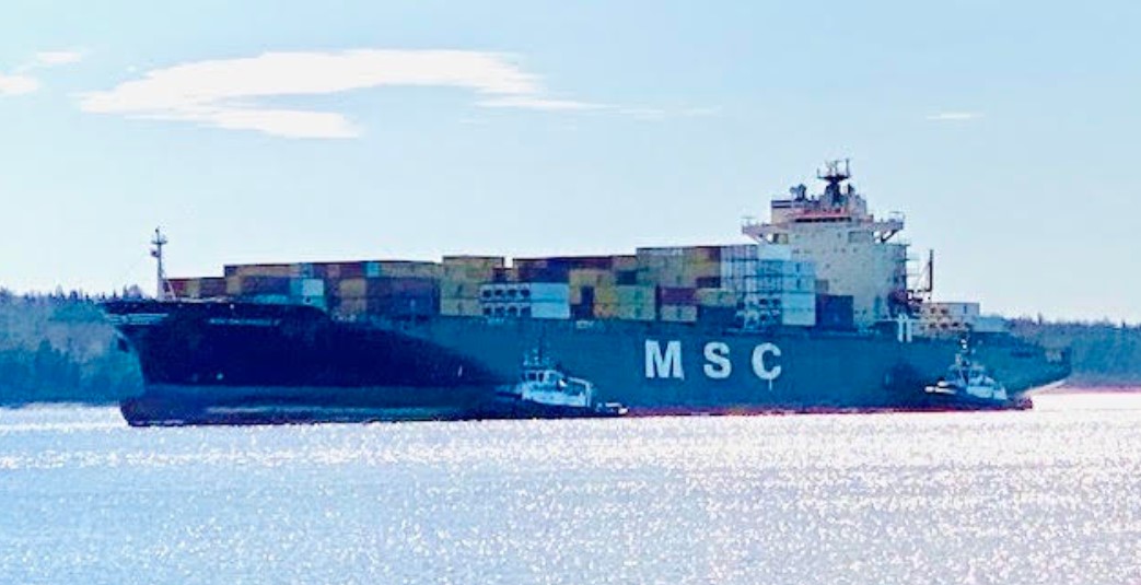 Exclusive: Fire Damaged Container Vessel Arrives in Port of Halifax